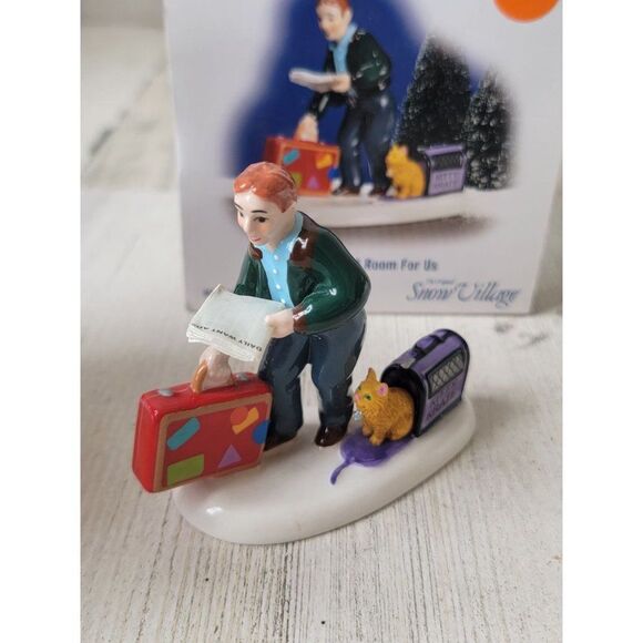 Dept 56 55430 they have a room for us snow village accessory Xmas kitty - Picture 6 of 7